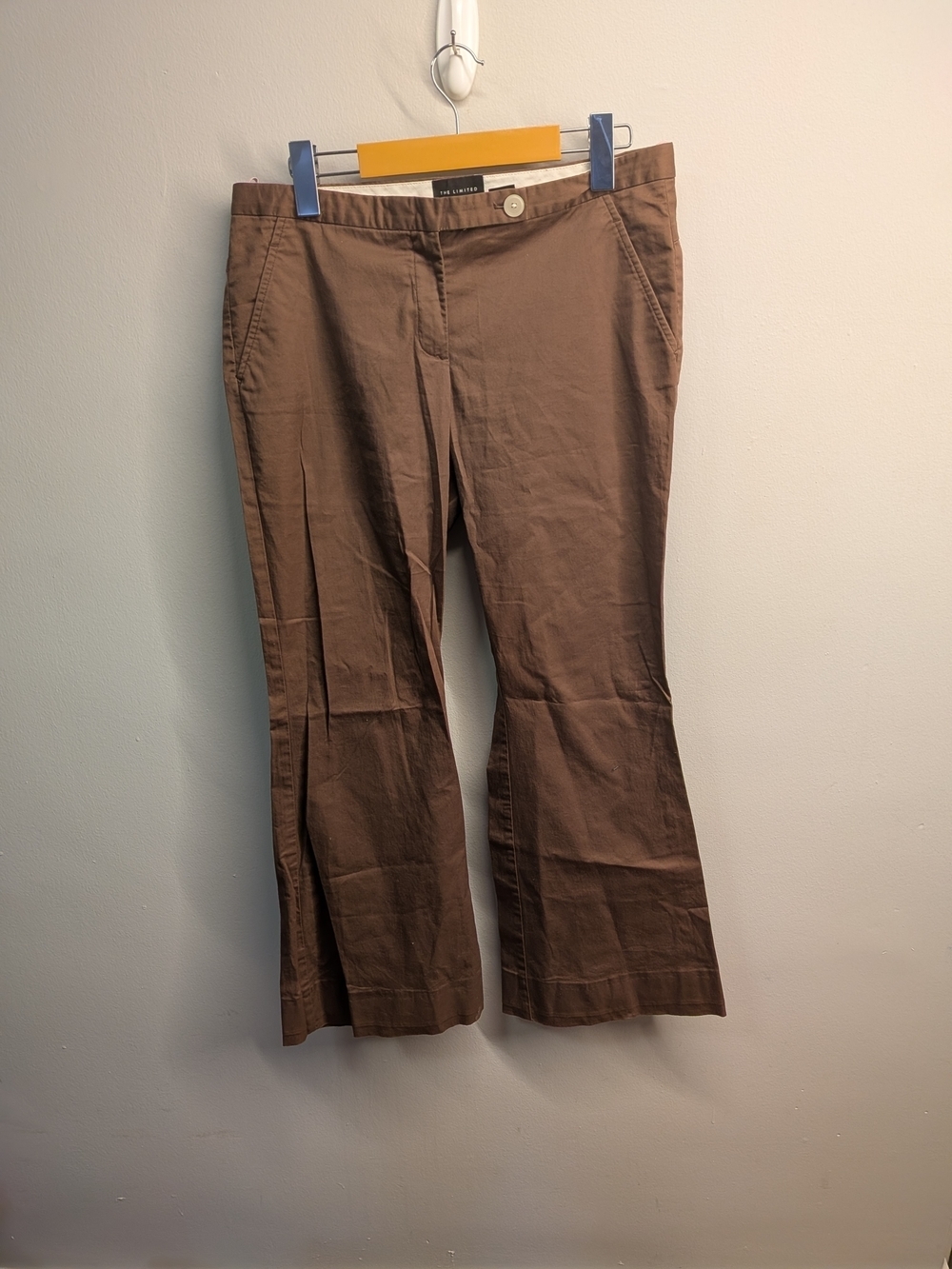 Brown Cropped Flare Pants